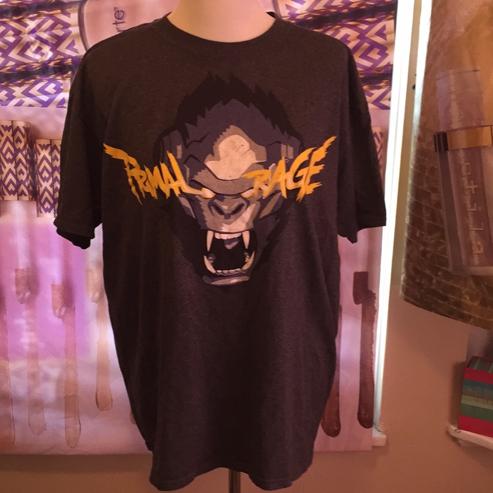 Primal Rage grey tee size large